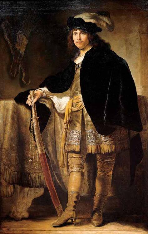 Ferdinand bol Portrait of a Young Man with a Sword oil painting picture